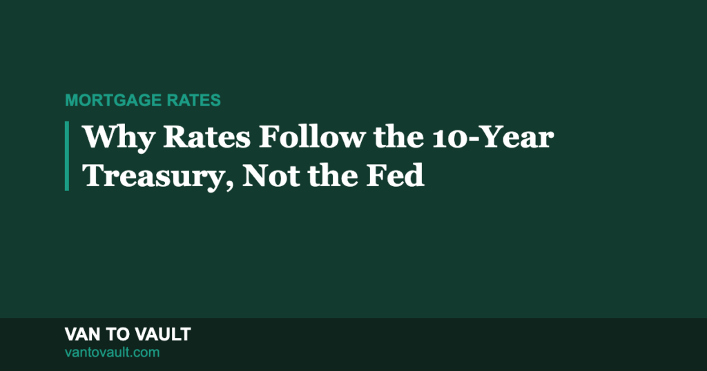 Why Mortgage Rates Follow the 10-Year Treasury, Not the Fed